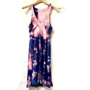 Calvin Klein XS Toga Dress Purple Magenta Pink Yacht Cotton Soft Vacation Beach